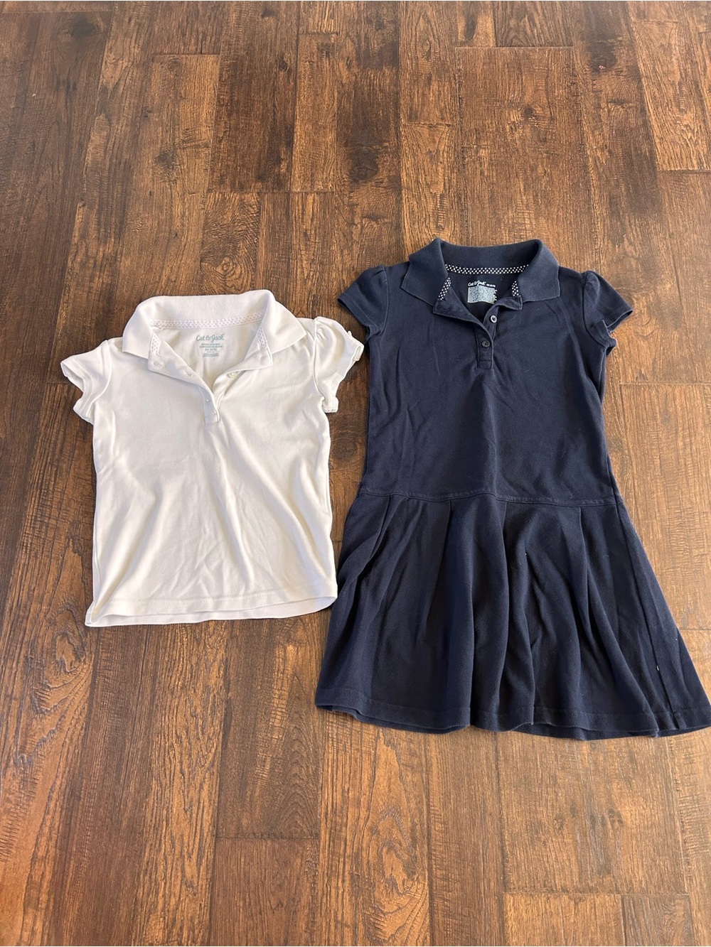Cat & Jack Navy Polo Dress with White Polo Top - Navy & White